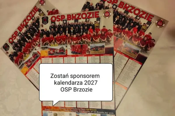 OSP Brzozie szuka sponsorów do kalendarza na 2027 rok