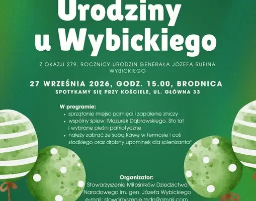 Brodnica: piknik międzypokoleniowy z okazji 279. rocznicy urodzin gen. Józefa Wybickiego
