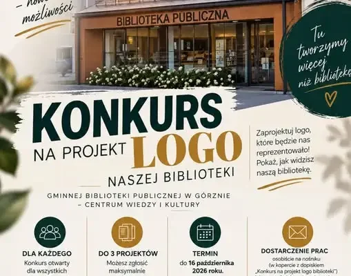 Górzno: biblioteka szuka swojego logo. Konkurs dla każdego, termin do 16 października