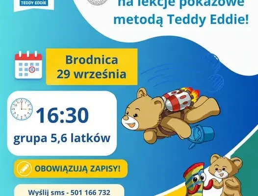 Angielski dla 5–6-latków w bibliotece w Brodnicy – pokazowe zajęcia Teddy Eddie