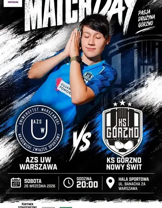KS Górzno Nowy Świt zagra w Warszawie z AZS UW Warszawa