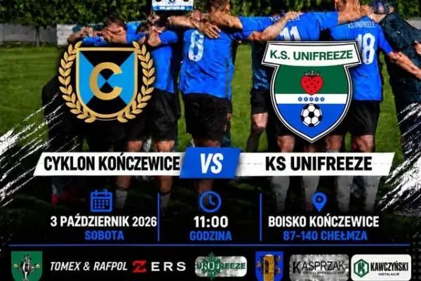 7. kolejka A-klasy: Cyklon Kończewice kontra gospodarze