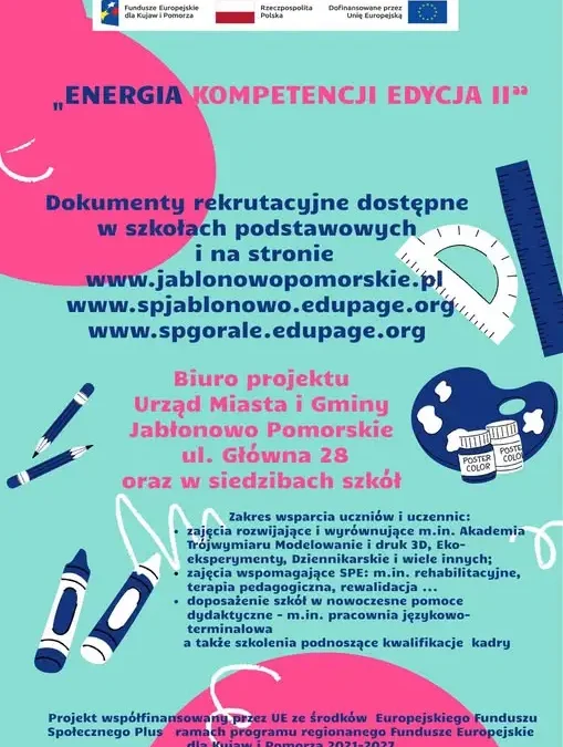 Nowy projekt edukacyjny dla uczniów z gminy Jabłonowo Pomorskie