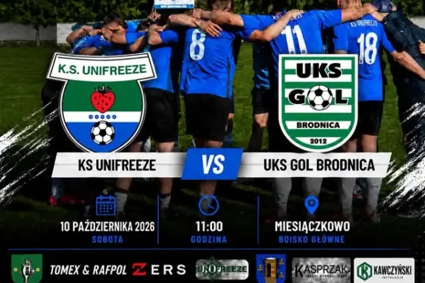 Derby A-klasy w Miesiączkowie – KS Unifreeze podejmie UKS Gol Brodnica