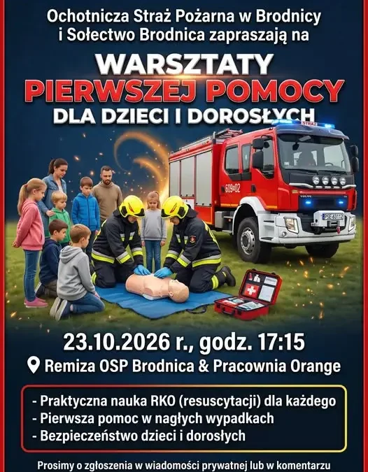 Warsztaty pierwszej pomocy w Brodnicy – zapisy trwają