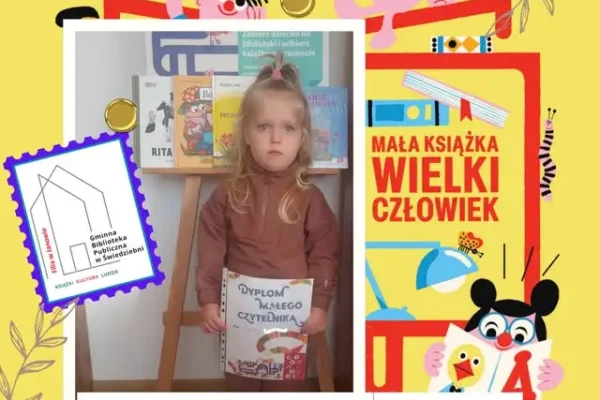 Zuzia z Janowa odebrała Dyplom Małego Czytelnika w programie „Mała książka – wielki człowiek”