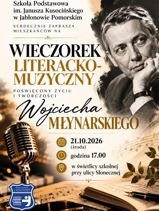 Jabłonowo Pomorskie: wieczorek poświęcony Wojciechowi Młynarskiemu w szkole podstawowej