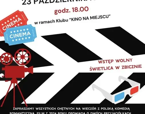 Jesienny piątek z komedią romantyczną w świetlicy w Zbicznie