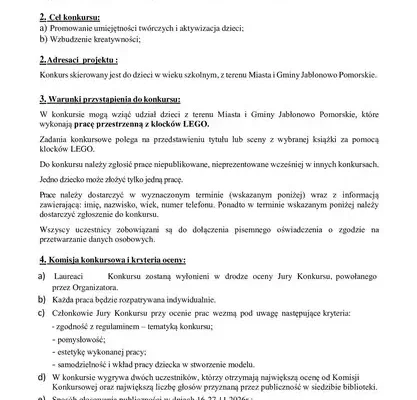Konkurs „Czytaj i Buduj” – zbuduj siedzibę bohatera literackiego z klocków LEGO
