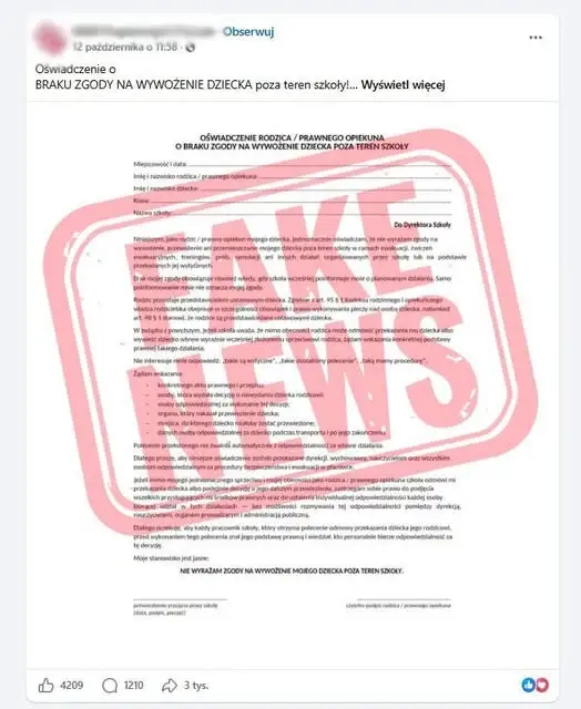 Fałszywe oświadczenia w szkołach? MSWiA i MEN uspokajają rodziców