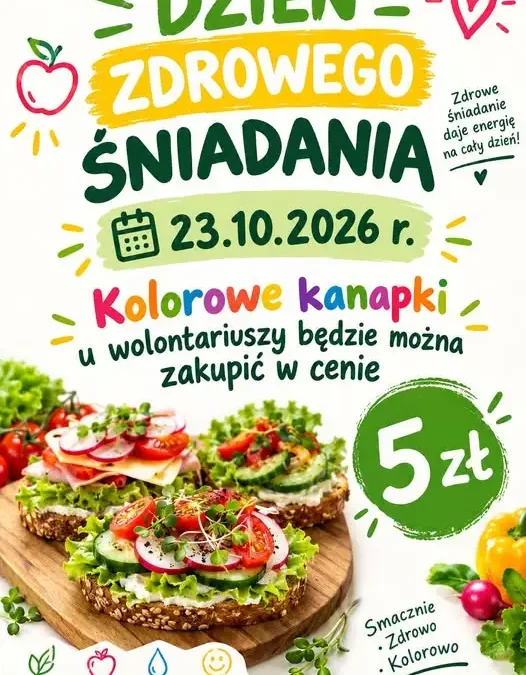 Dzień Zdrowego Śniadania w szkole – wolontariat zaprasza w piątek 23 października