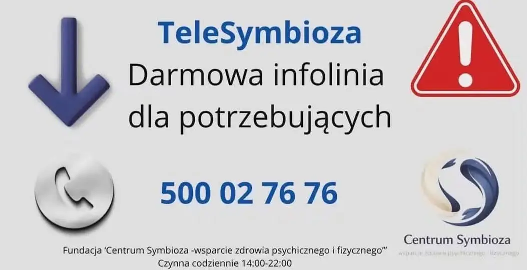 TeleSymbioza – darmowa infolinia wsparcia psychologicznego Fundacji Centrum Symbioza
