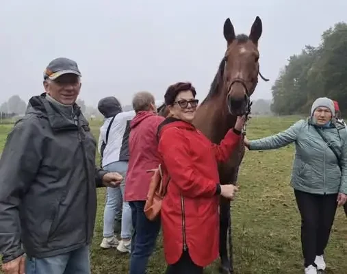 Seniorzy z Klubu Seniora w Brzozie na warsztatach w Stajni Dziki Ostrów