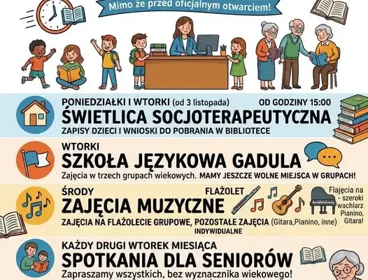 Biblioteka w Brodnicy tętni życiem – nowe zajęcia i spotkania dla mieszkańców